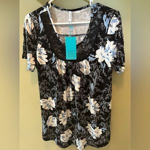 POPYOUNG Womens Short Sleeve Tunic Tops